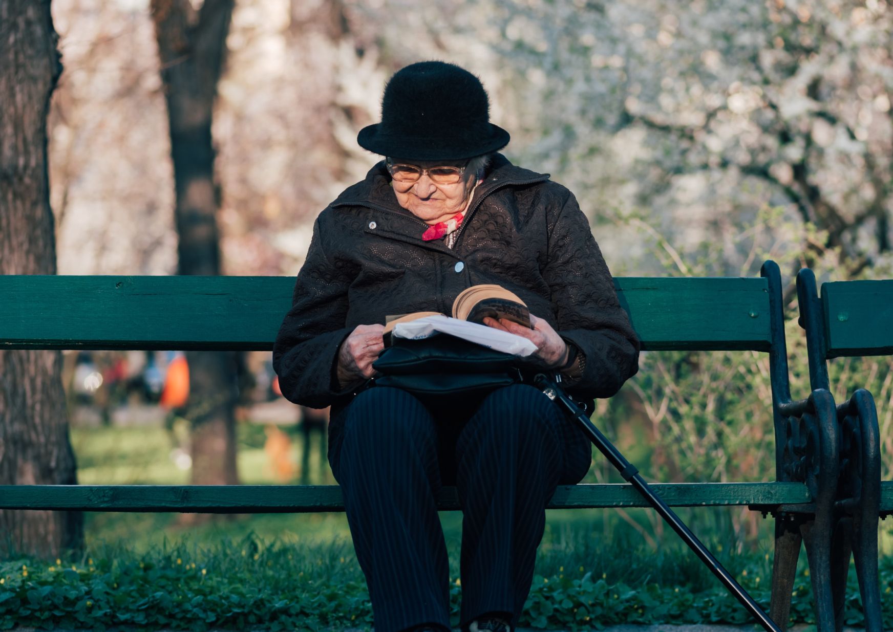 Old Lady Reading