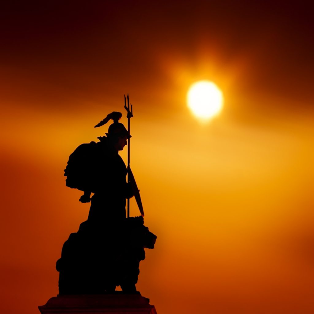 The Warrior in the Sunset
