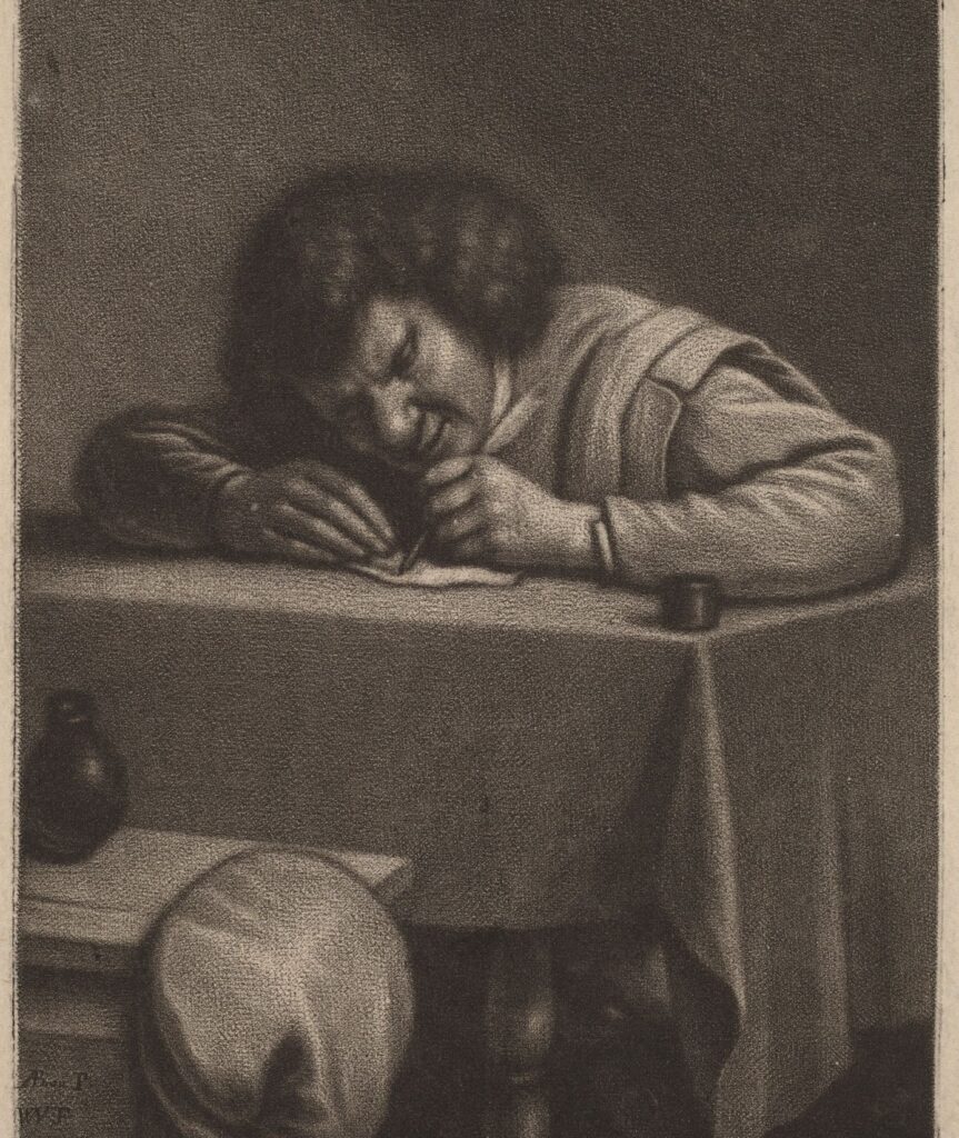 Victorian Man Writing